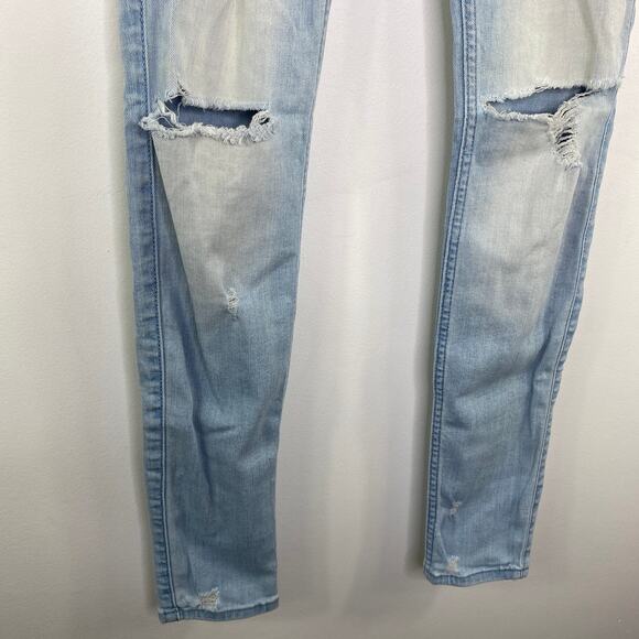 Hollister Hi-Rise Super Skinny Classic Stretch Blue Jeans Womens Size 1R 25 x 30 - Picture 4 of 11
